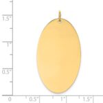 14k Plain .027 Gauge Engravable Elliptical 36x21mm Disc Charm - Image 2