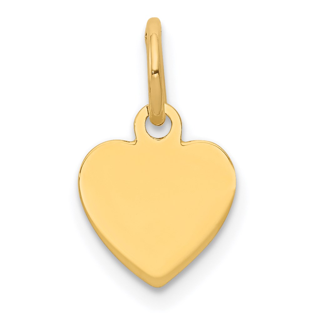 XM193.jpg 14k Plain .009 Gauge Engravable Heart 11x9mm Disc Charm - Image 1