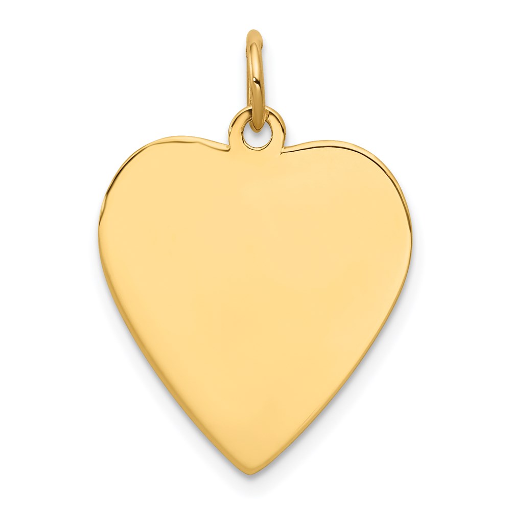 XM196-4.jpg 14k Plain .009 Gauge Engravable Heart 21x20mm Disc Charm - Image 1