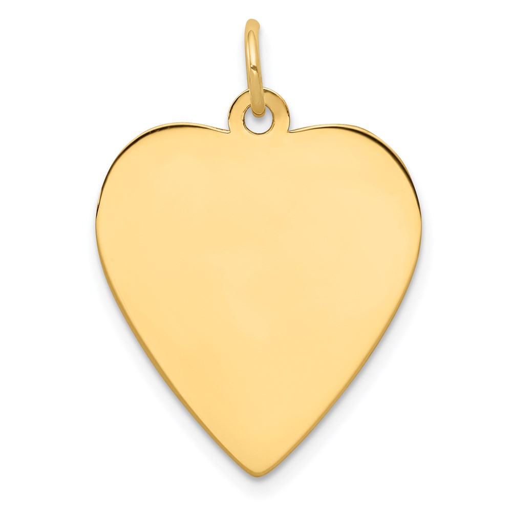 XM197-1.jpg 14k Plain .018 Gauge Engravable Heart 24x21mm Disc Charm - Image 1
