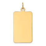 14k Plain .027 Gauge Rectangular Engravable 29x15mm Disc Charm