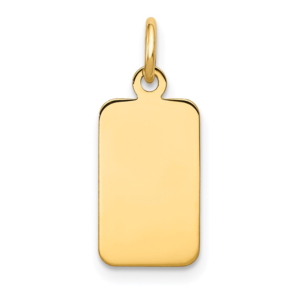 XM290-3.jpg 14k Plain .018 Gauge Engravable Rectangular 17x8mm Disc Charm - Image 1