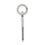 14k White Gold 15mm Hexagon Red Enameled Medical Jewelry Pendant - Image 2