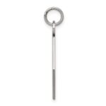 14k White Gold 22.5mm Hexagon Red Enameled Medical Jewelry Pendant - Image 2