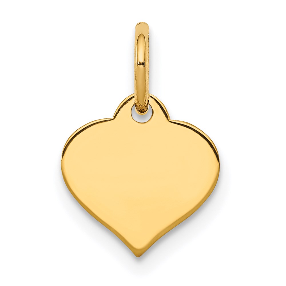 XM525-2.jpg 14k Plain .013 Gauge Engraveable Heart 10x10mm Disc Charm - Image 1