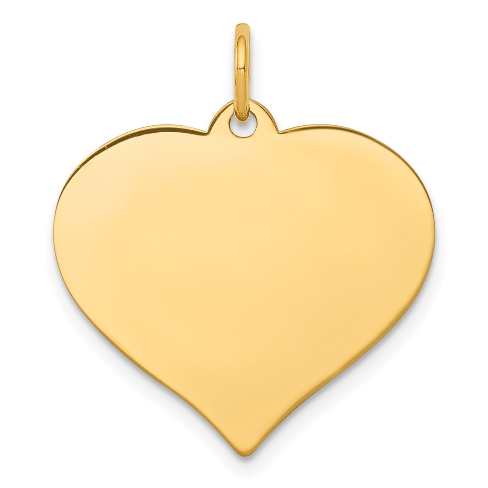 XM530.jpg 14k Plain .009 Gauge Engraveable Heart 21x20mm Disc Charm - Image 1