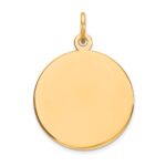 14k Plain .009 Gauge Round Engravable 17mm Disc Charm