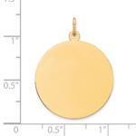 10K  Plain .027 Gauge 22.75x22.75mm Circular Engravable Disc Charm - Image 2