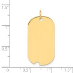 14k Plain .011 Gauge Engravable 30x16mm Dog Tag with Notch Disc Charm - Image 2