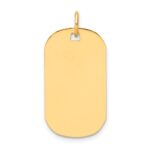14k Plain .027 Gauge Engraveable 24x14mm Dog Tag Disc Charm - Image 2