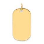 14k Plain .013 Gauge Engraveable 25x14mm Dog Tag Disc Charm