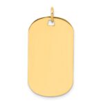 14k Plain .018 Gauge Engraveable 28x16mm Dog Tag Disc Charm - Image 2
