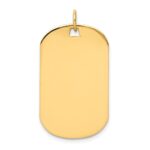 14k Plain .013 Gauge Engraveable 30x18mm Dog Tag Disc Charm - Image 2