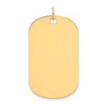 14k Plain .018 Gauge Engraveable 37x22mm Dog Tag Disc Charm