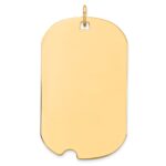 14k Plain .018 Gauge Engraveable 35x20mm Dog Tag with Notch Disc Charm - Image 2