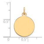 10k Plain .032 Gauge 15x15mm Circular Engravable Disc Charm - Image 2