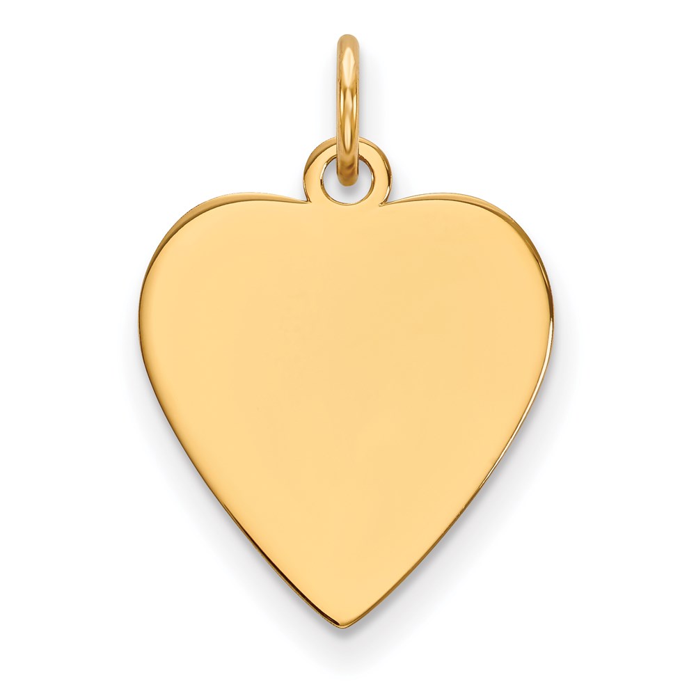 XM622-10.jpg 14k Plain .027 Gauge Heart Engravable 17x16.5mm Disc Charm - Image 1