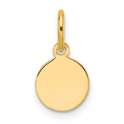10k Plain .027 Gauge 7.5x7.5mm Circular Engravable Disc Charm