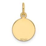 10k Plain .018 Gauge 10.6x10.6mm Circular Engravable Disc Charm - Image 2