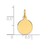 10k Plain .027 Gauge 10.6x10.6mm Circular Engravable Disc Charm - Image 3