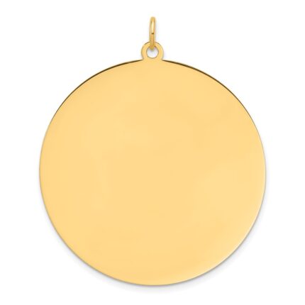 14k Plain .013 Gauge Round Engravable 38.3mm Disc Charm