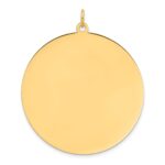 14k Plain .027 Gauge Round Engravable 38.3mm Disc Charm