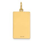 14k Patterned Sunburst with Diagonal Stripe .013 Gauge Engravable Rectangular 18x12mm Disc Charm - Image 3