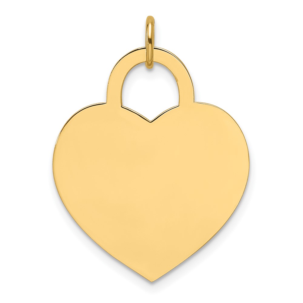 XM690-5.jpg 14k Plain .035 Gauge Engravable Heart 20.4x21.3mm Disc Charm - Image 1