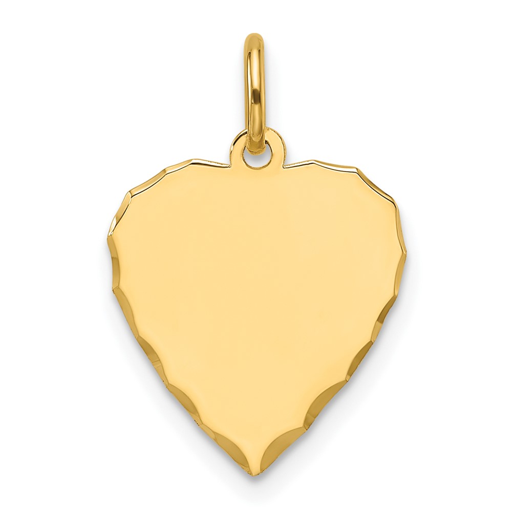 XM692-2.jpg 14k Etched Edge .027 Gauge Engravable Heart 14.8x13.7mm Disc Charm - Image 1