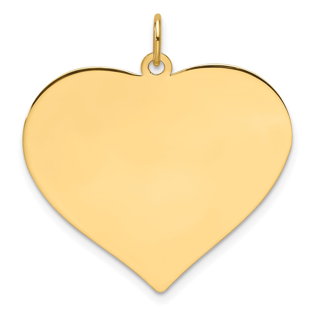 XM694-5.jpg 14k Plain .035 Gauge Engraveable Heart 25.7x28.9mm Disc Charm - Image 1