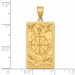14ky Wheel of Fortune Tarot Card Pendant - Image 4