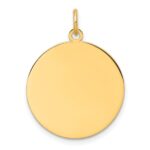 14k Plain .027 Gauge Round Engravable Disc Charm