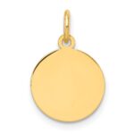14k Plain .011 Gauge Round Engravable Disc Charm
