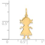 14k .018 Depth Engravable Girl Charm - Image 4