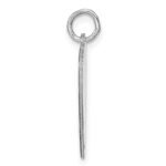 14k White Gold Heart Disc Name Charm - Image 2