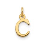 14ky Cutout Letter C Initial Pendant