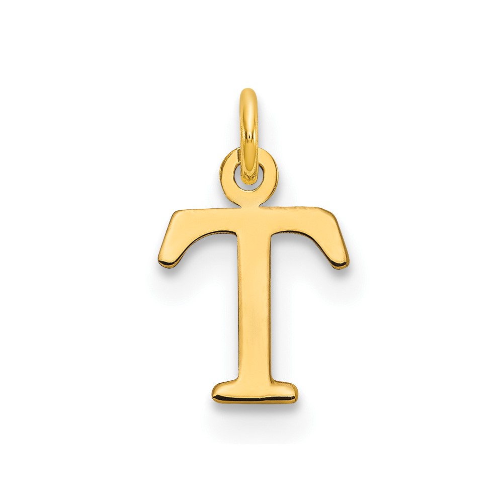 XNA1160GP_T.jpg 14ky Cutout Letter T Initial Pendant - Image 1