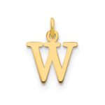 14ky Cutout Letter W Initial Pendant