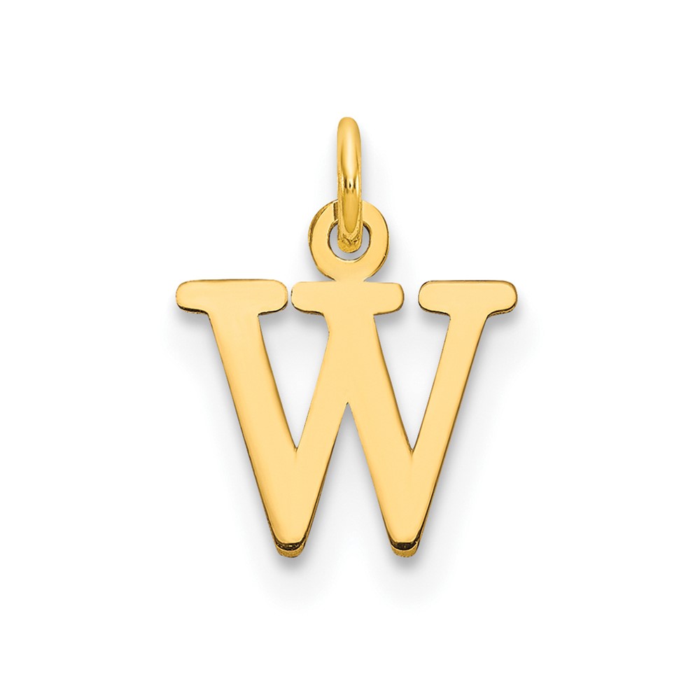 XNA1160GP_W.jpg 14ky Cutout Letter W Initial Pendant - Image 1