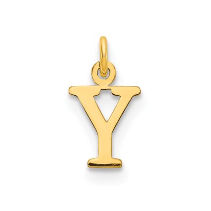 14ky Cutout Letter Y Initial Pendant