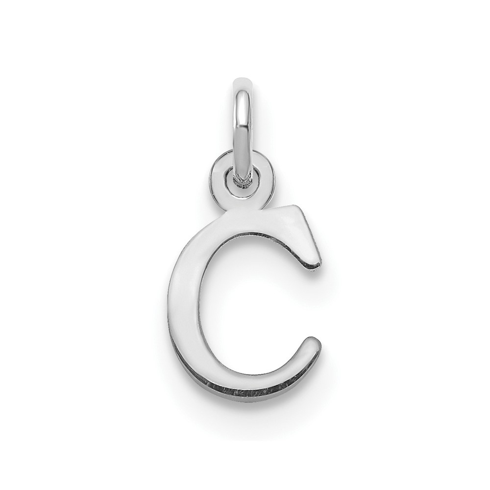 XNA1160SS_C.jpg 14kw Cutout Letter C Initial Pendant - Image 1