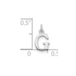 Sterling Silver Rhodium-plated Letter G Initial Charm - Image 2