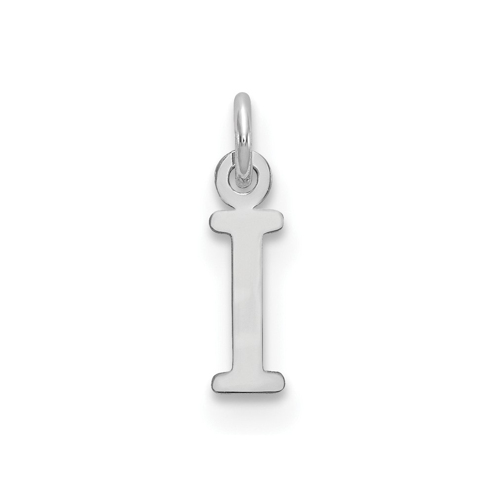 XNA1160SS_I-1.jpg Sterling Silver Rhodium-plated Letter I Initial Charm - Image 1