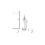 Sterling Silver Rhodium-plated Letter J Initial Charm - Image 2