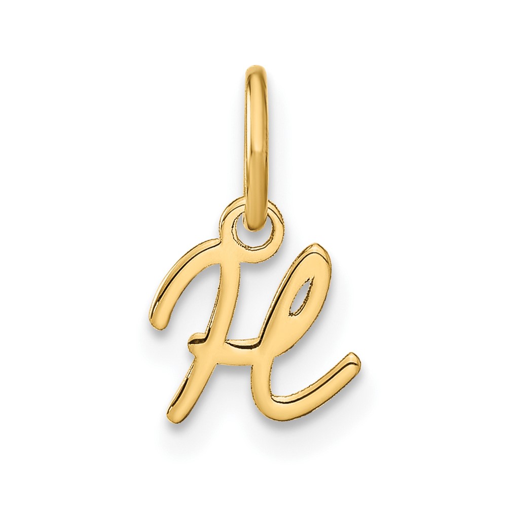 XNA1305GP_H.jpg 14KY Upper case Letter H Initial Charm - Image 1