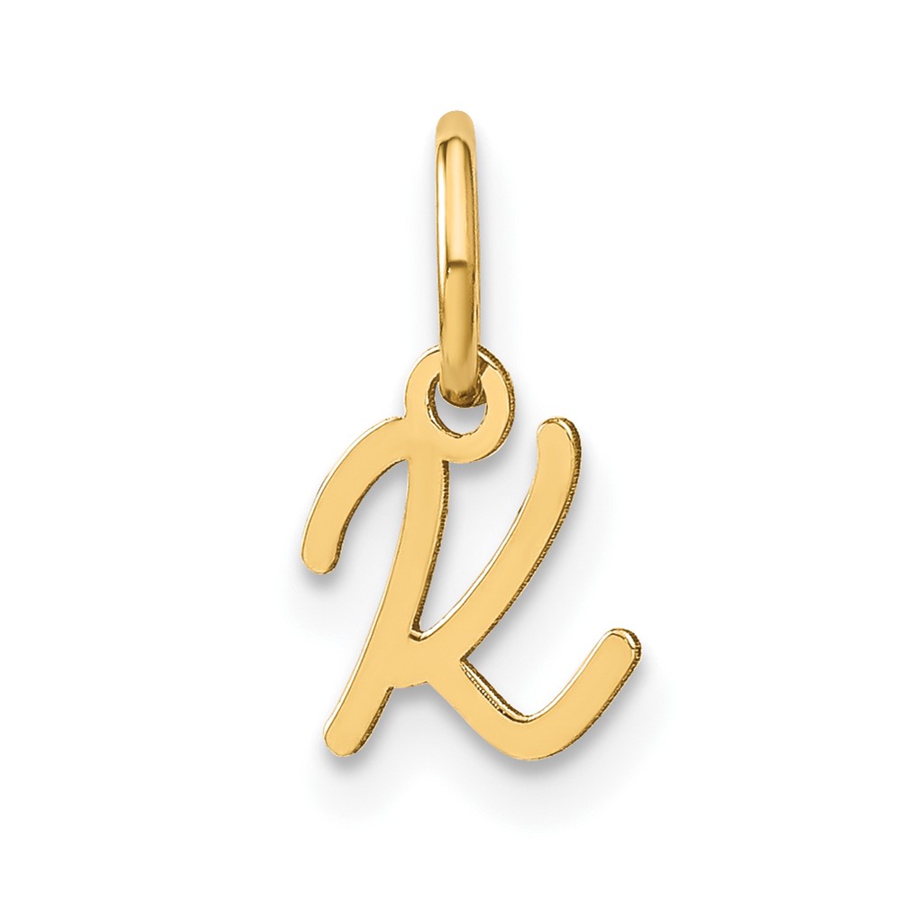 XNA1305GP_K.jpg 14KY Upper case Letter K Initial Charm - Image 1