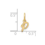 14KY Upper case Letter P Initial Charm - Image 4