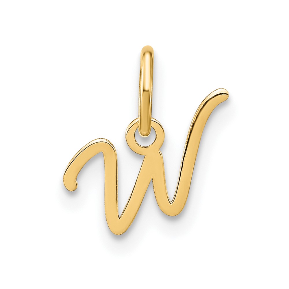 XNA1305GP_W.jpg 14KY Upper case Letter W Initial Charm - Image 1
