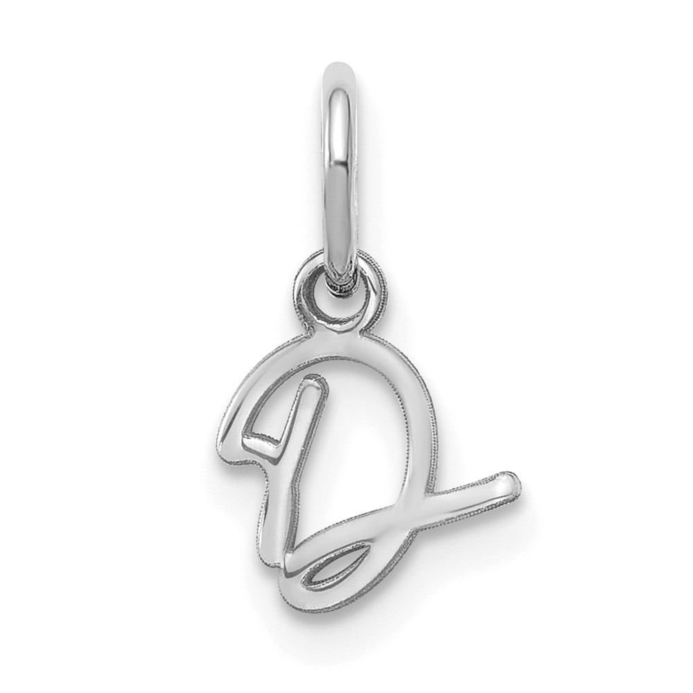 XNA1305SS_D.jpg 14KW Upper case Letter D Initial Charm - Image 1