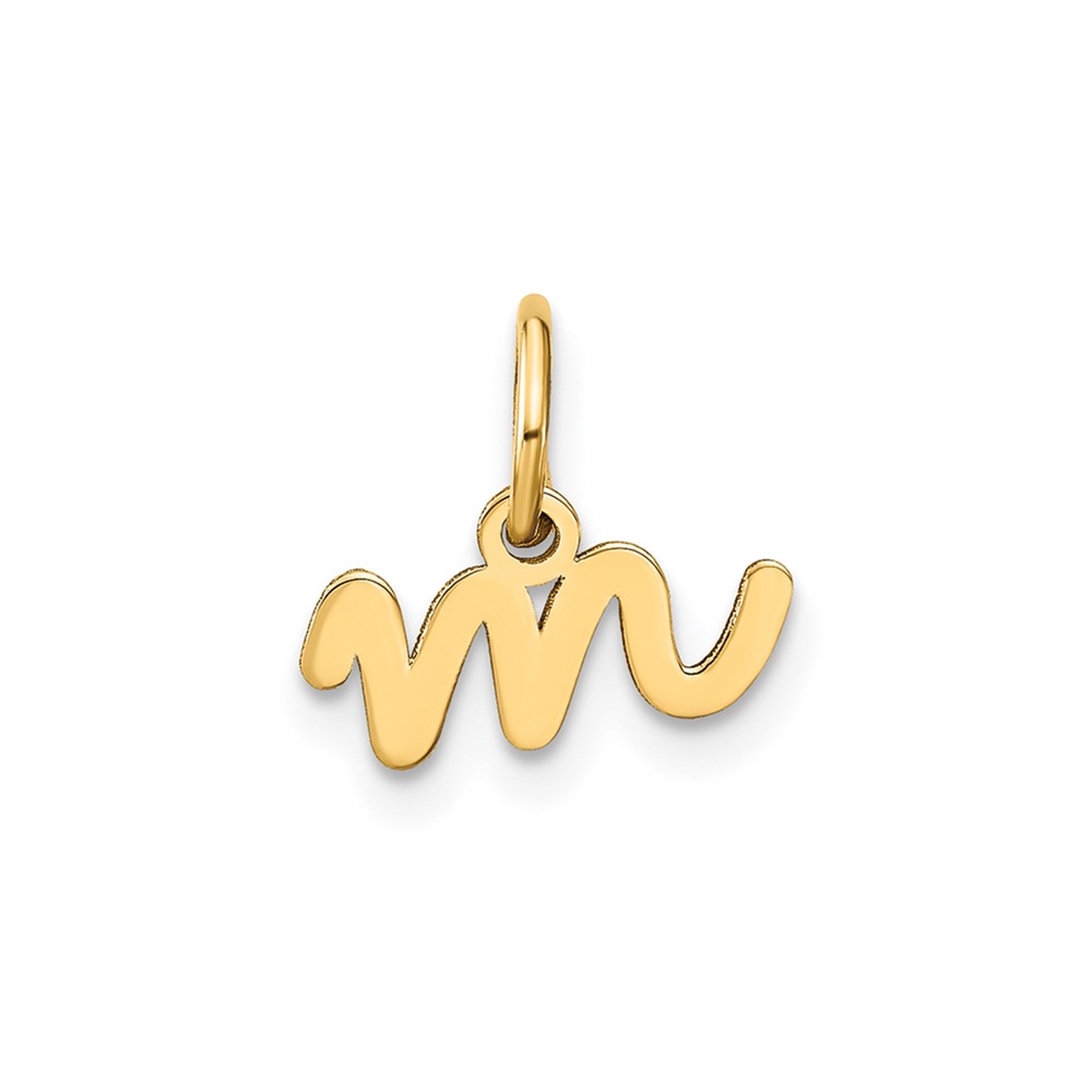 XNA1307GP_M.jpg 14KY Lower case Letter M Initial Charm - Image 1